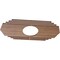 Ekena Millwork Chrysler Wood Fretwork Pierced Ceiling Medallion, Walnut, 24"W x 12"H x 6 1/4"ID x 3/8"T CMWP24X12X0375CSWA - alternate 2